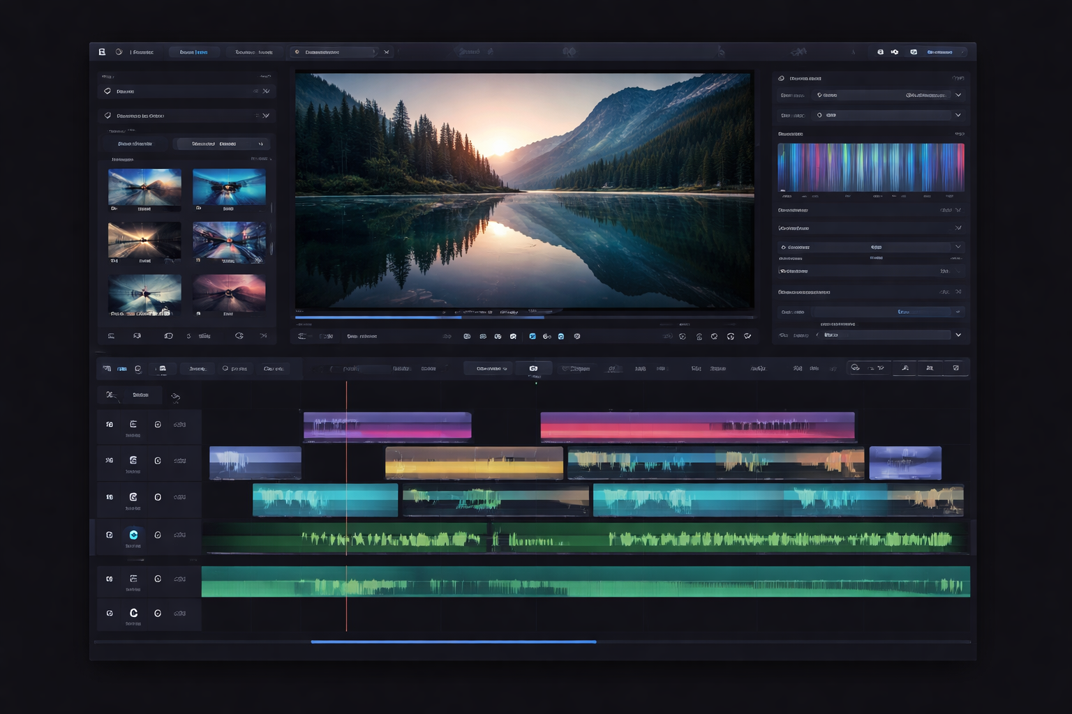 Video editing interface example